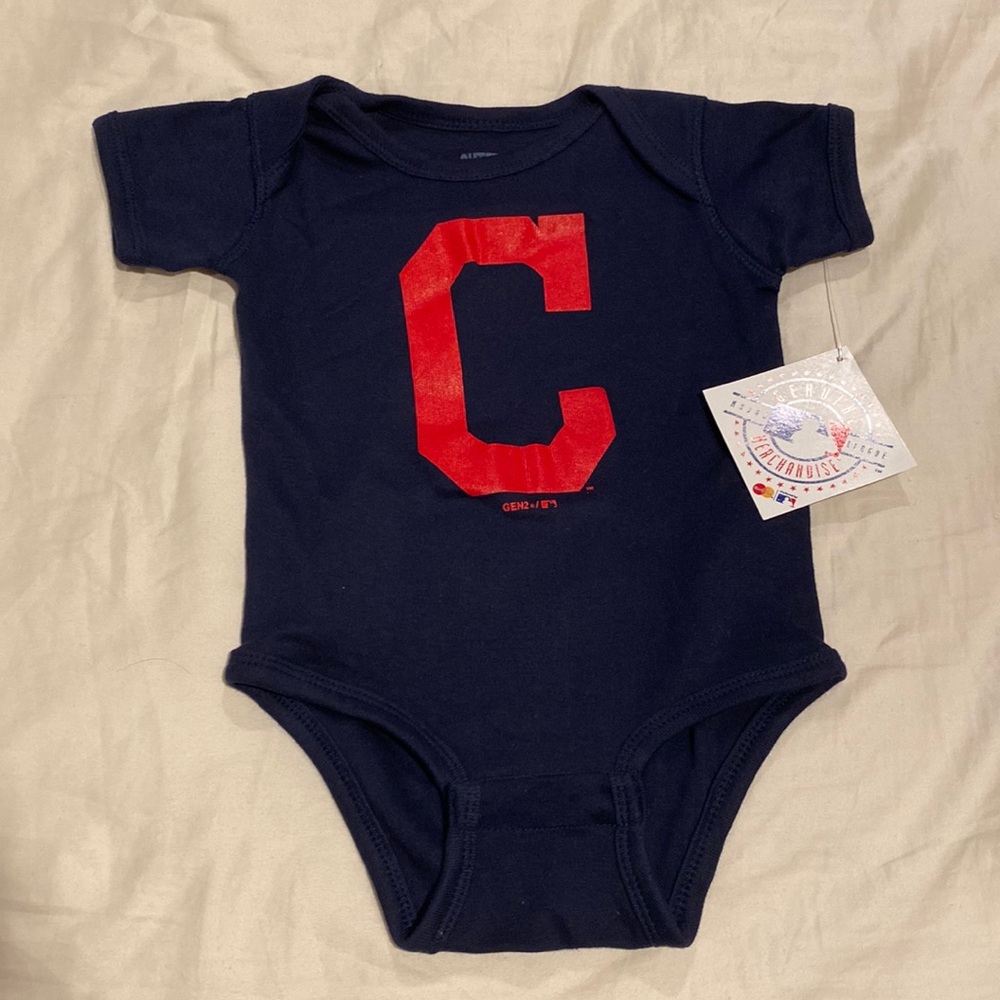 NWT MLB Cleveland Indians Onesie 3-6M